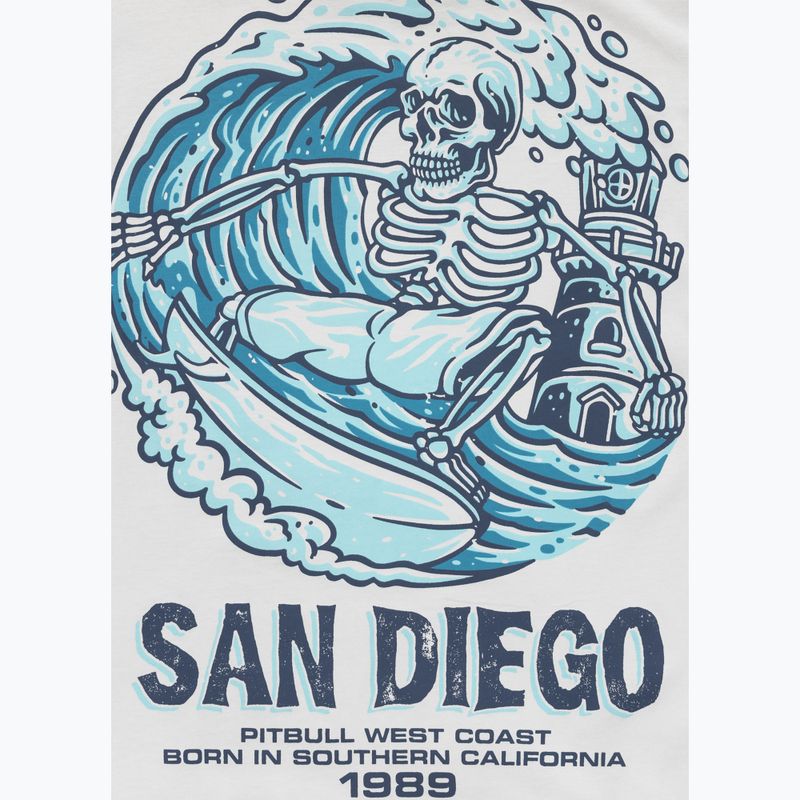 Pitbull Skull Surf мъжка тениска бяло/синьо 5
