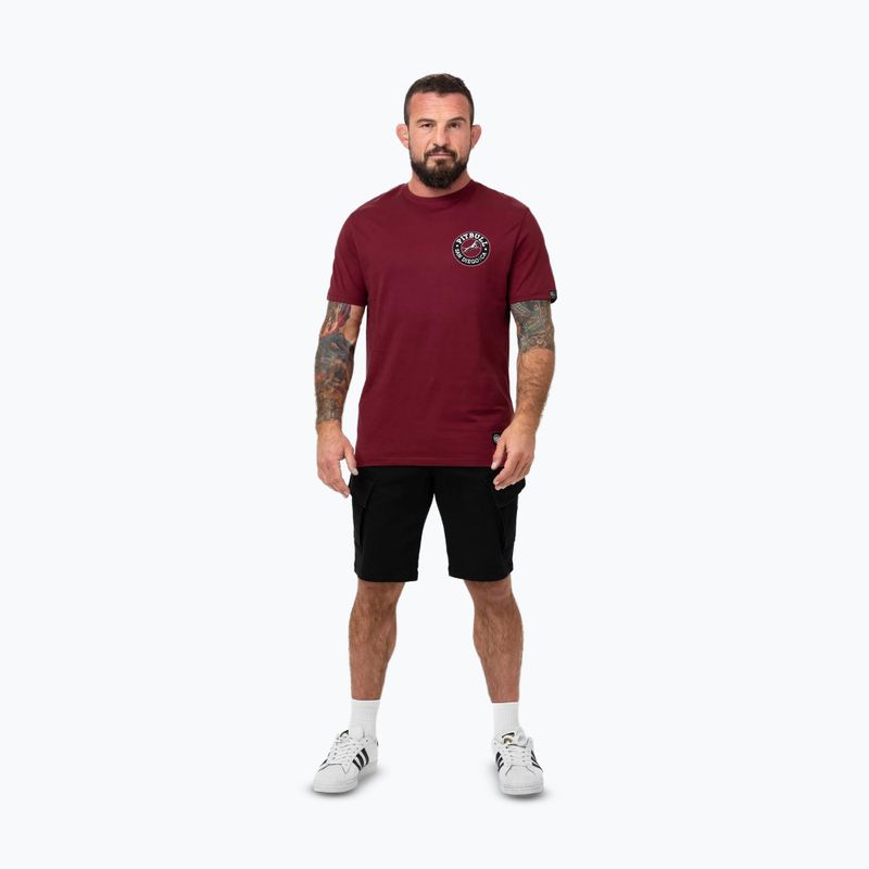 Мъжка тениска Pitbull San Diego CA black burgundy 2