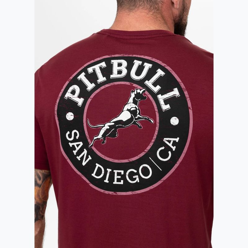Мъжка тениска Pitbull San Diego CA black burgundy 3