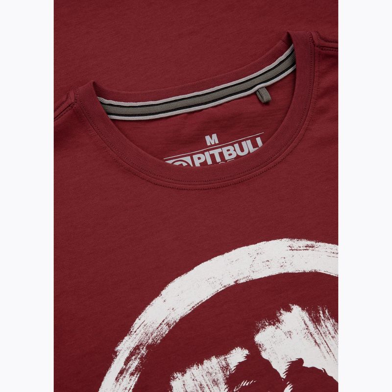 Мъжка тениска Pitbull Logo Palms burgundy 6