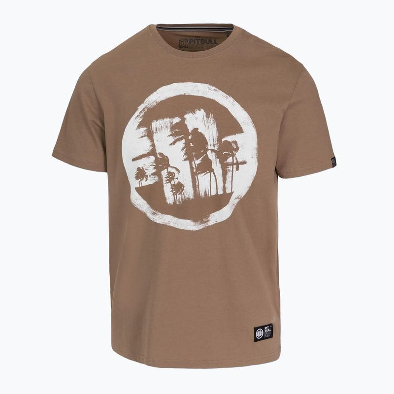 Мъжка тениска Pitbull Logo Palms brown savana 4