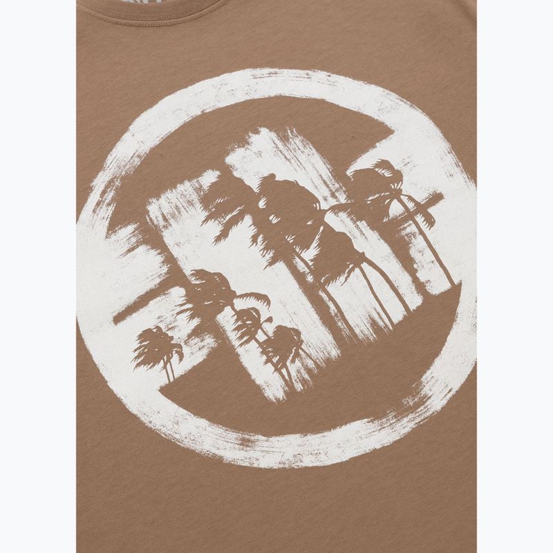 Мъжка тениска Pitbull Logo Palms brown savana 7