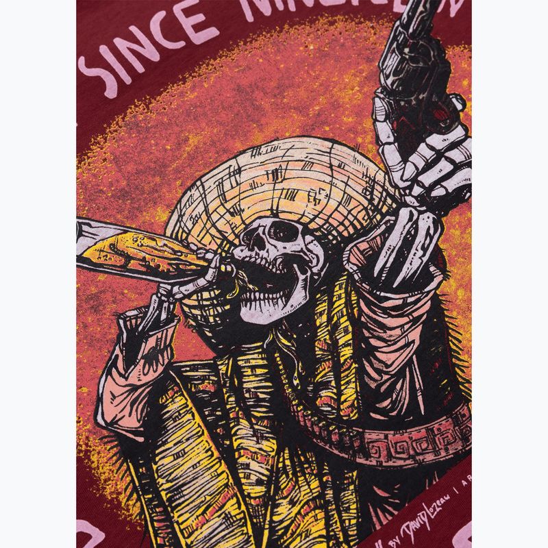 Pitbull Shot For Shot мъжка тениска в цвят бордо 6