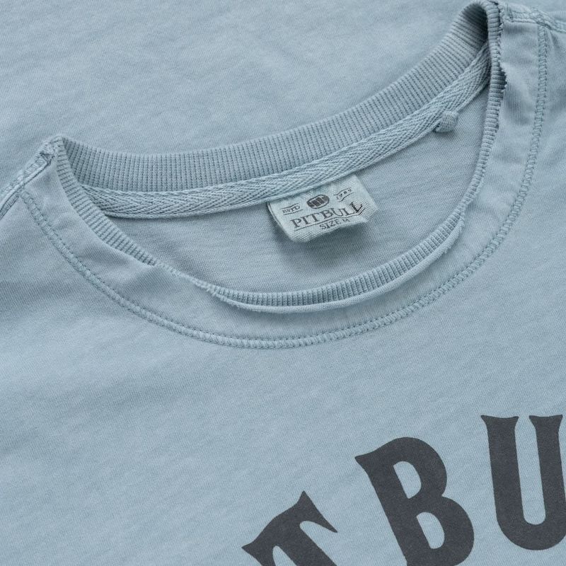 Мъжка тениска Pitbull Shkull с лого в синьо 3