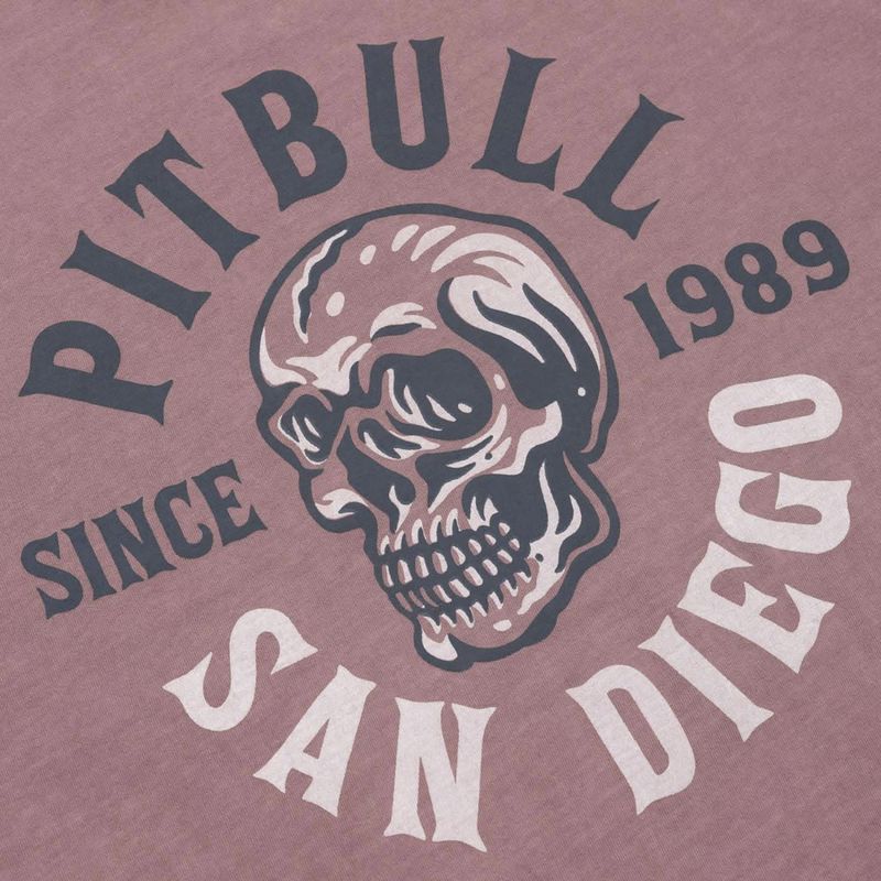 Мъжка тениска Pitbull Shkull Logo dusty burgundy 3