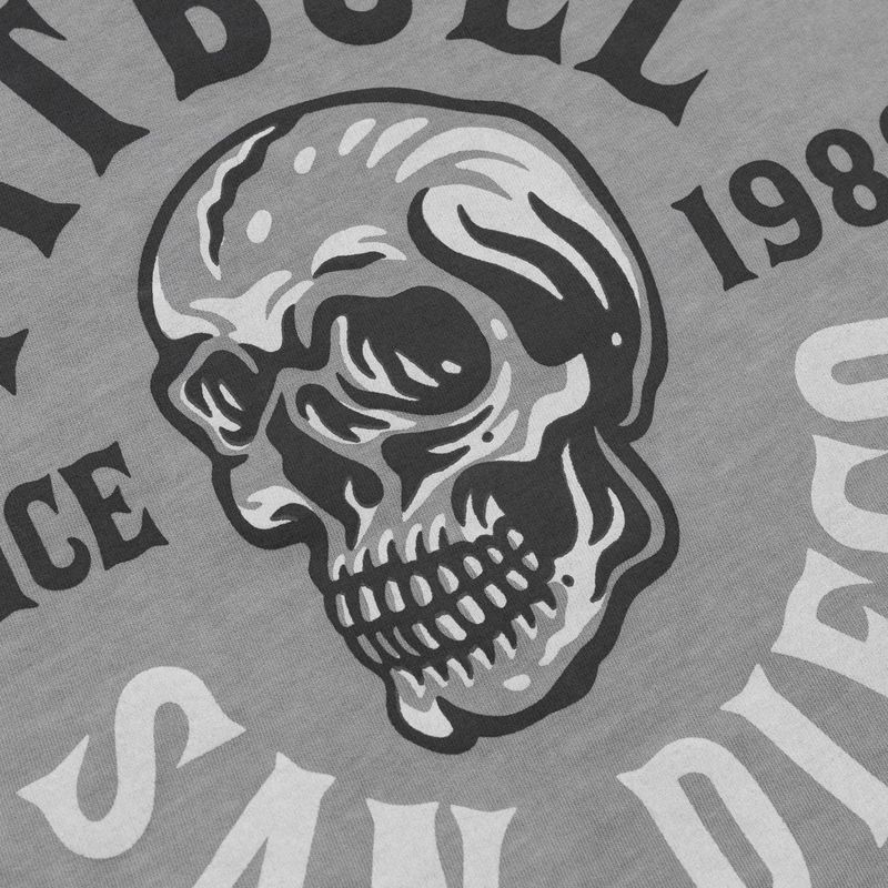 Мъжка тениска Pitbull Shkull с лого сива 5