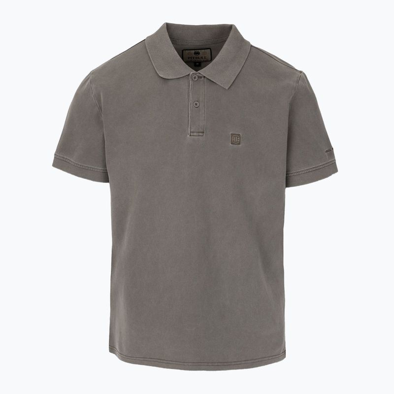 Мъжка поличка Pitbull Washed Polo Shirt тъмнокафява