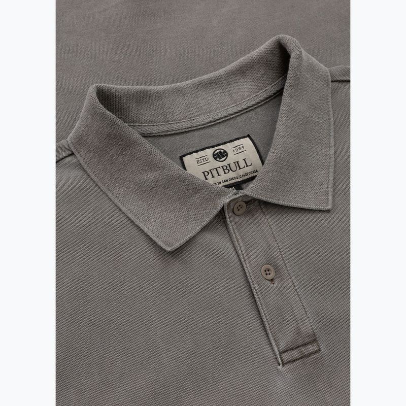 Мъжка поличка Pitbull Washed Polo Shirt тъмнокафява 3