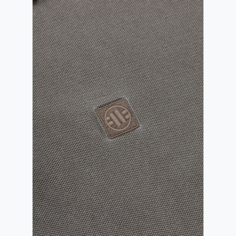 Мъжка поличка Pitbull Washed Polo Shirt тъмнокафява 4