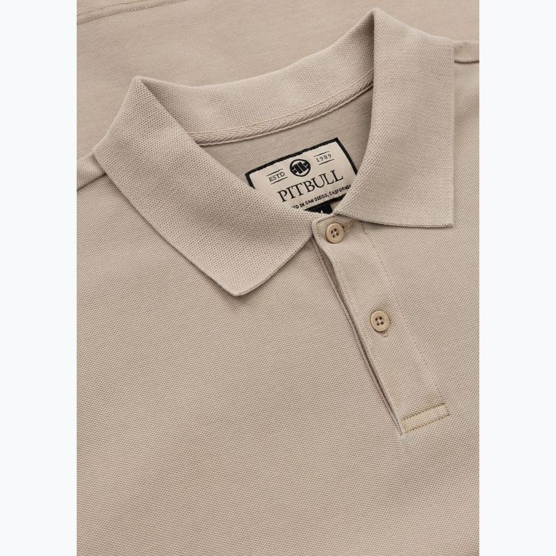Мъжка поличка Pitbull Washed Polo Shirt pale sand 3