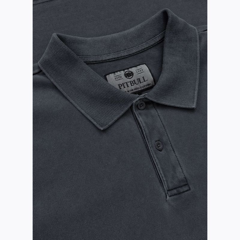 Мъжка поличка Pitbull Washed Polo Shirt dark graphite 3