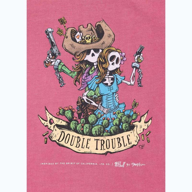 Мъжка тениска Pitbull Doubletrouble с изпиране в розово 4