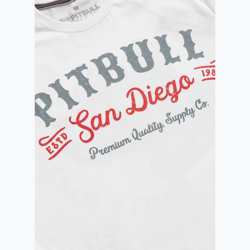Pitbull Strength & Respect мъжка тениска бяла 4
