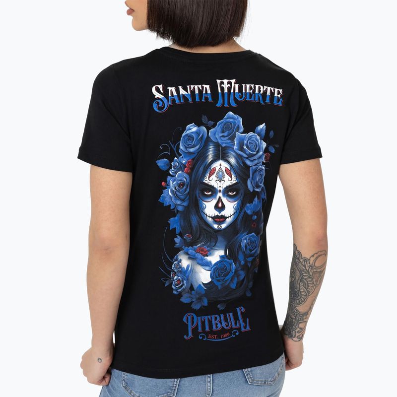 Pitbull дамска тениска Santa Muerte Blue black 3