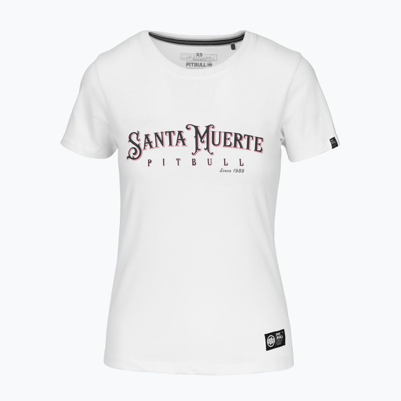 Pitbull Santa Muerte дамска тениска Rose white 5