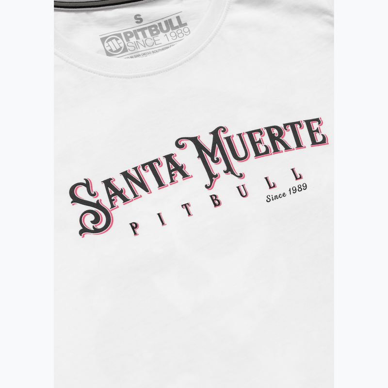 Pitbull Santa Muerte дамска тениска Rose white 7