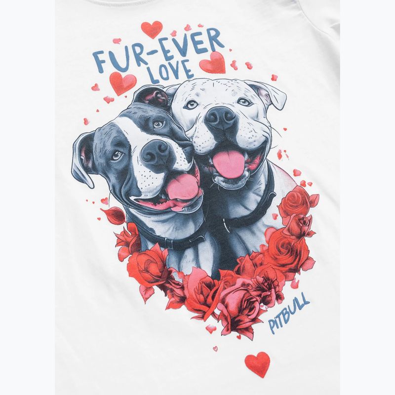 Pitbull Fur Ever Love дамска тениска бяла 4