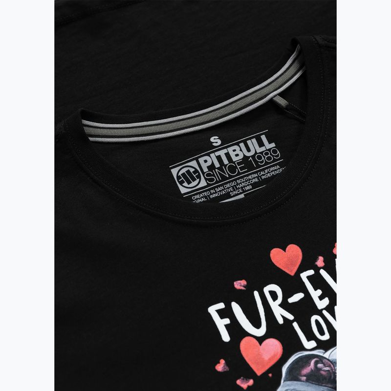 Pitbull Fur Ever Love дамска тениска черно 3