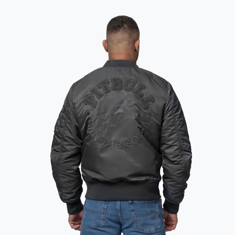 Мъжко яке Pitbull Hacket Washed Bomber graphite 3