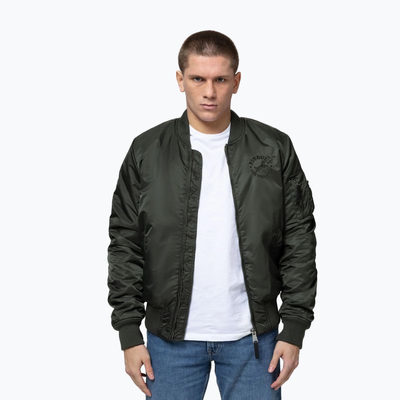 Мъжко яке Pitbull Hacket Washed Bomber dark green