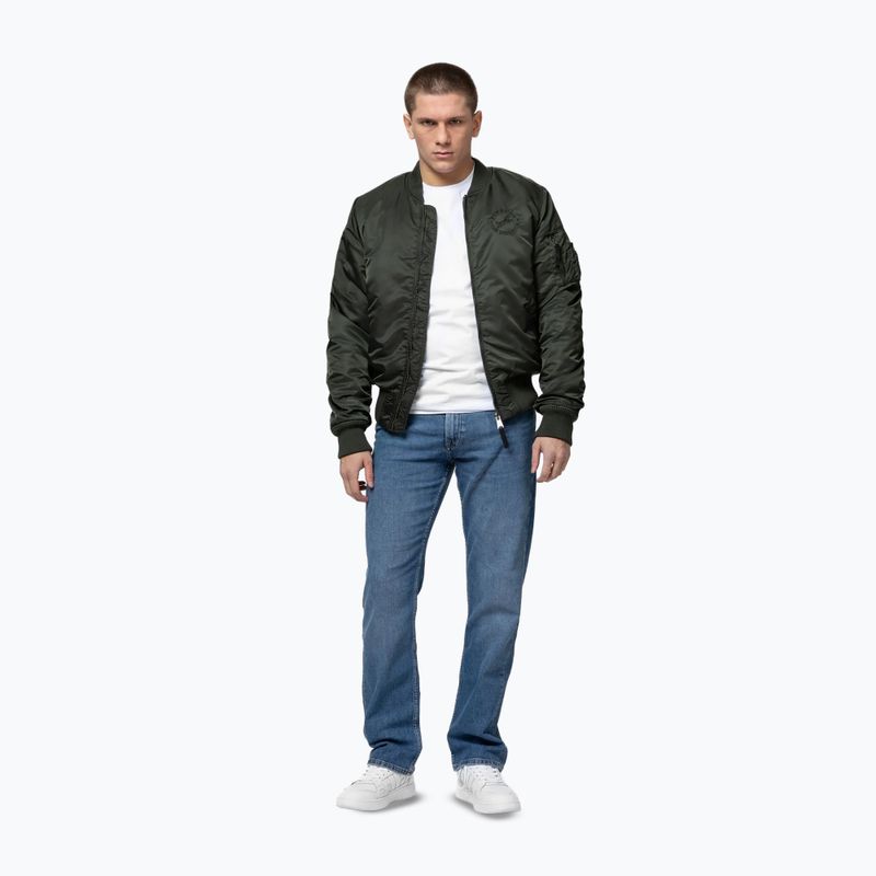 Мъжко яке Pitbull Hacket Washed Bomber dark green 2