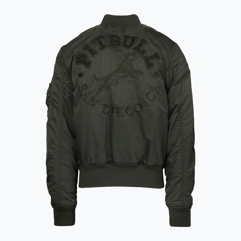 Мъжко яке Pitbull Hacket Washed Bomber dark green 2