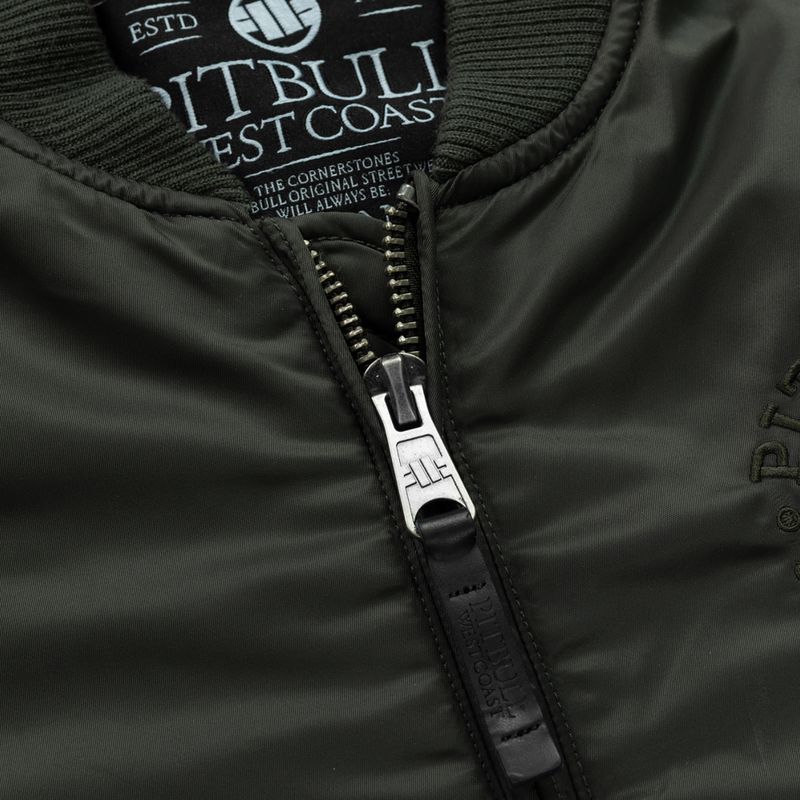 Мъжко яке Pitbull Hacket Washed Bomber dark green 3