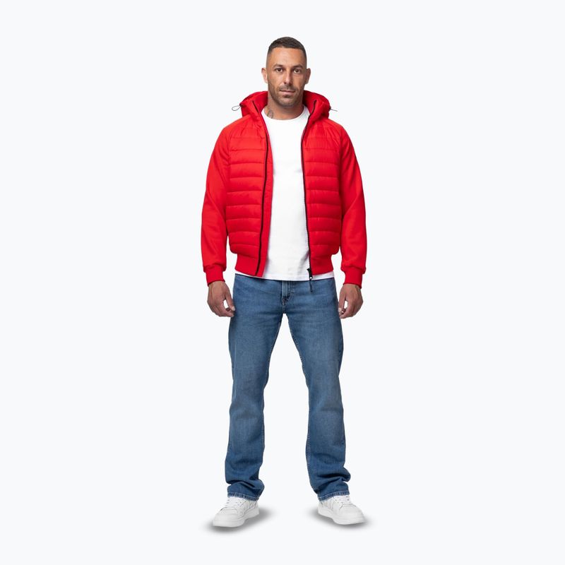Мъжко яке Pitbull Palomar Padded Hooded Hybrid fluo/red 2