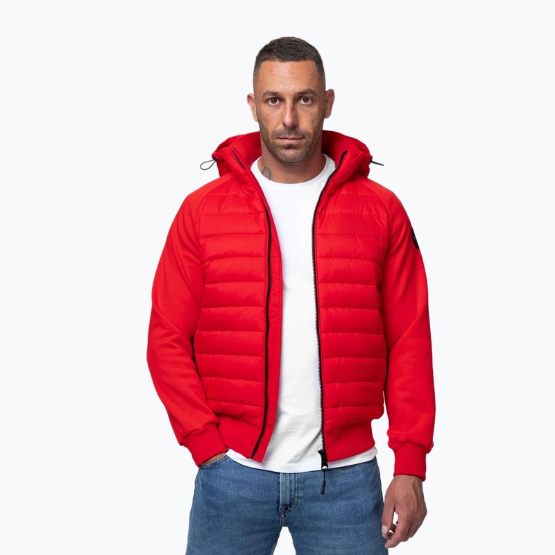 Мъжко яке Pitbull Palomar Padded Hooded Hybrid fluo/red 4