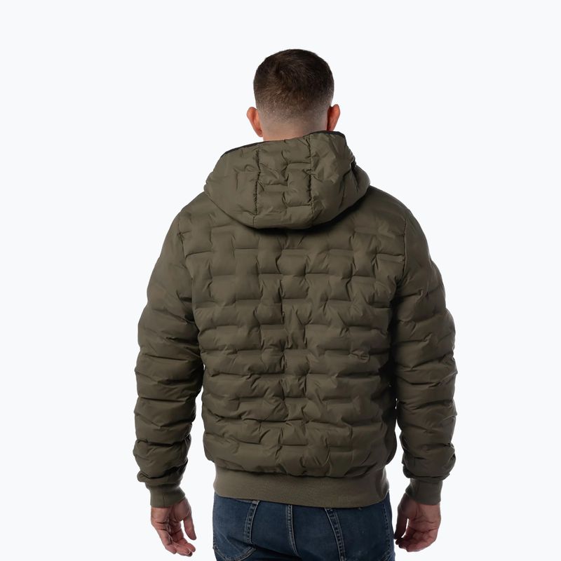 Мъжко зимно яке Pitbull Fisk Quilted Hooded olive 2
