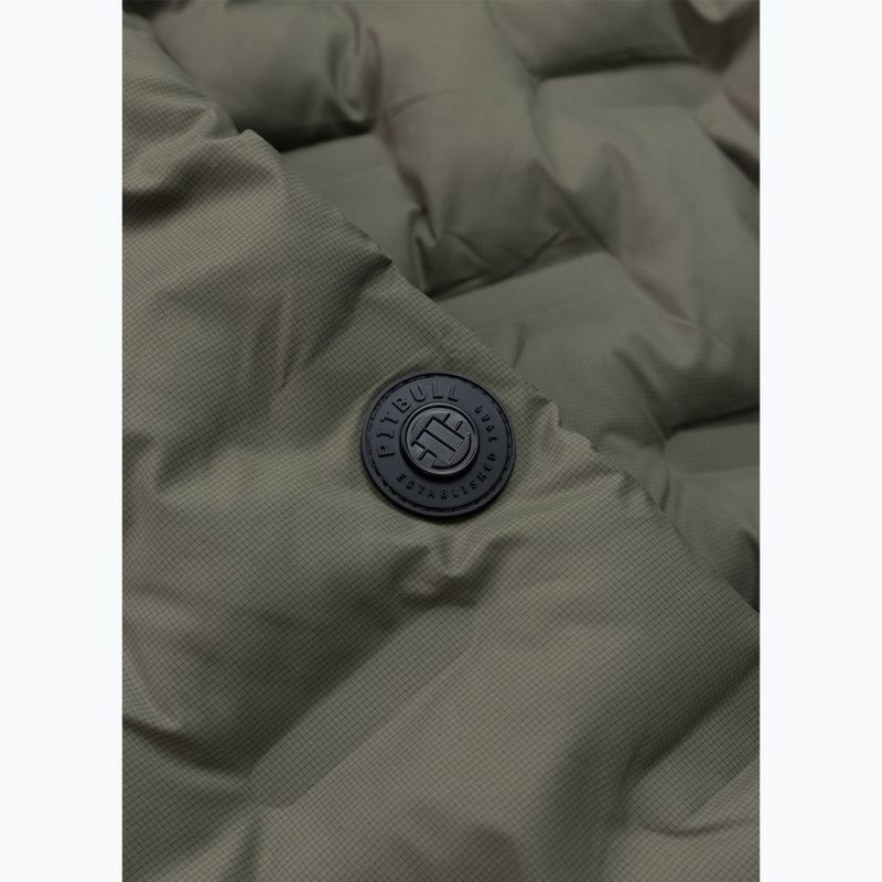 Мъжко зимно яке Pitbull Fisk Quilted Hooded olive 6