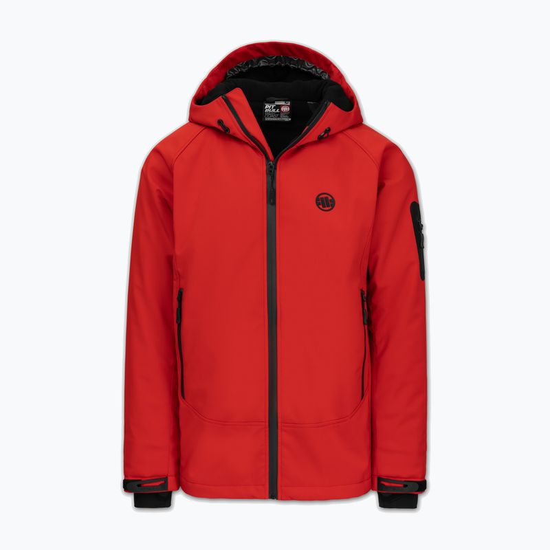 Мъжко зимно яке Pitbull Padded Rockfish Hooded fluorescent red