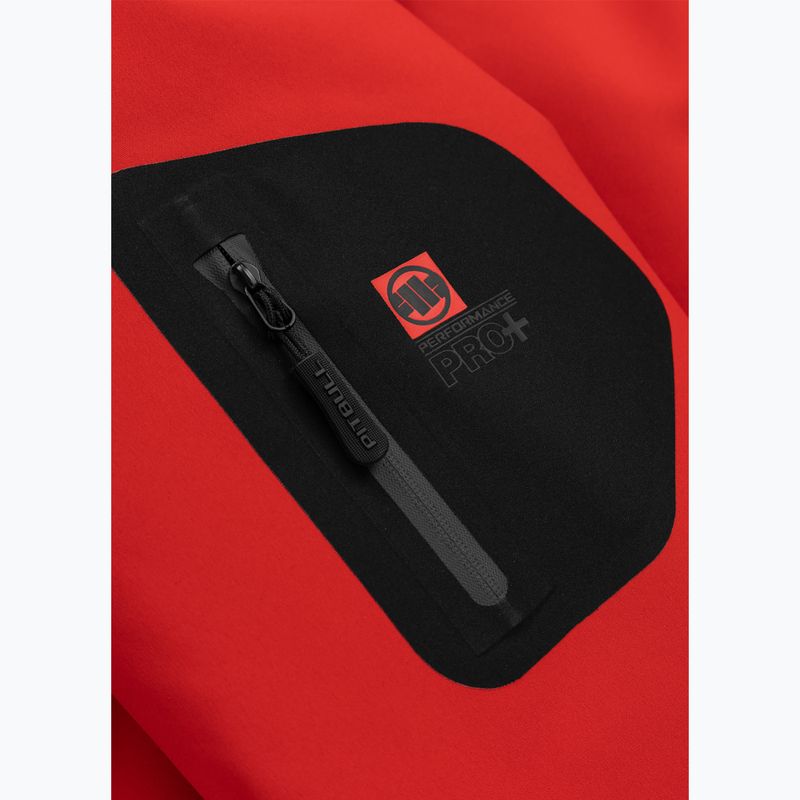 Мъжко зимно яке Pitbull Padded Rockfish Hooded fluo/red 8