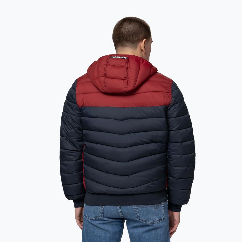 Мъжко зимно яке Pitbull Rubio Quilted Hooded dark navy/red 3