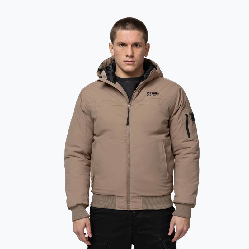 Мъжко зимно яке Pitbull Balboa 2 Hooded dark sand