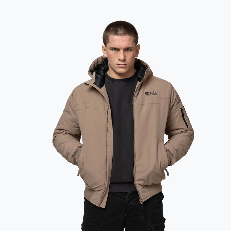 Мъжко зимно яке Pitbull Balboa 2 Hooded dark sand 4