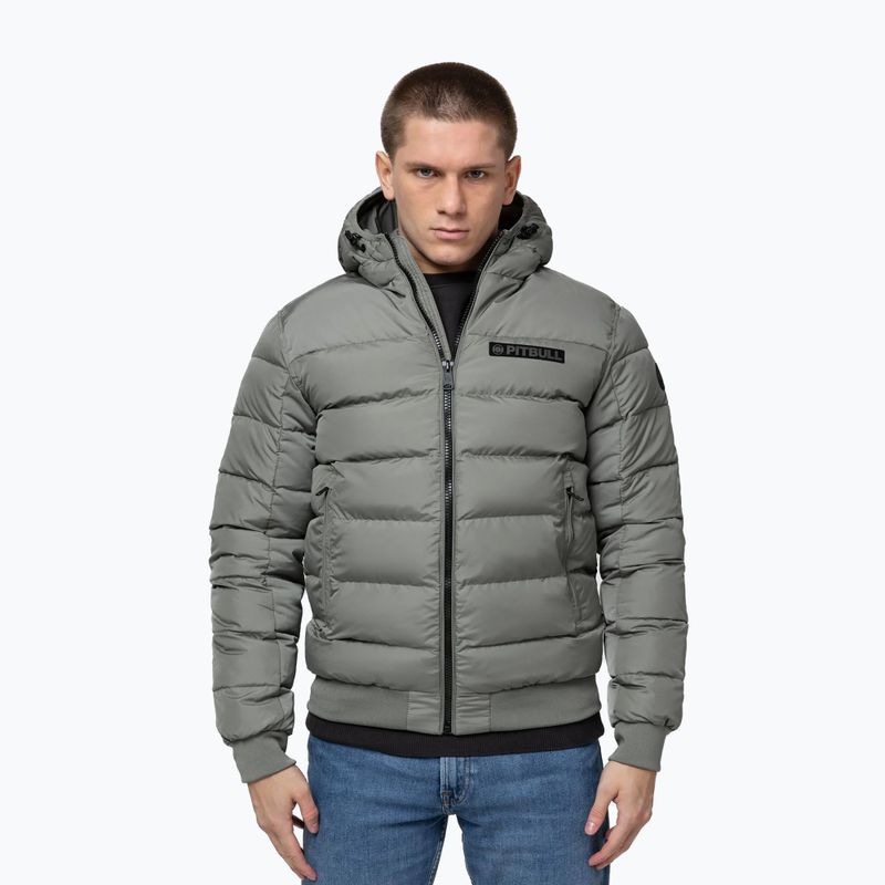 Мъжко зимно яке Pitbull Dillon Quilted Hooded dusty salvia