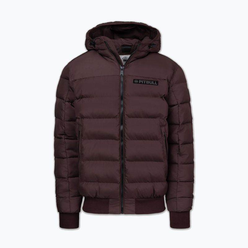 Мъжко зимно яке Pitbull Dillon Quilted Hooded burgundy 5