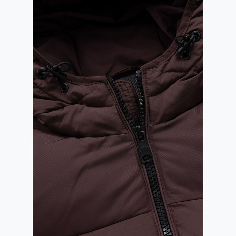 Мъжко зимно яке Pitbull Dillon Quilted Hooded burgundy 7