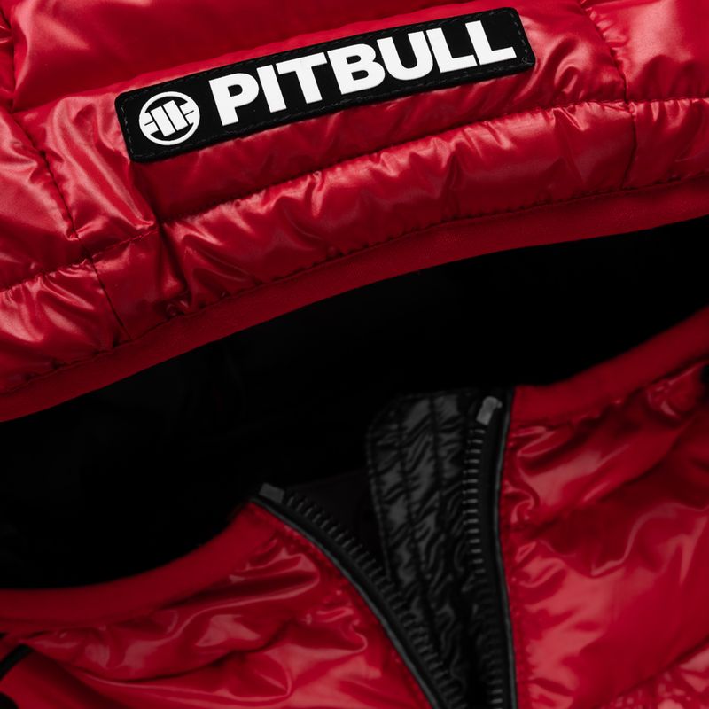 Мъжко зимно яке Pitbull Shatto Quilted Hooded red/black 4