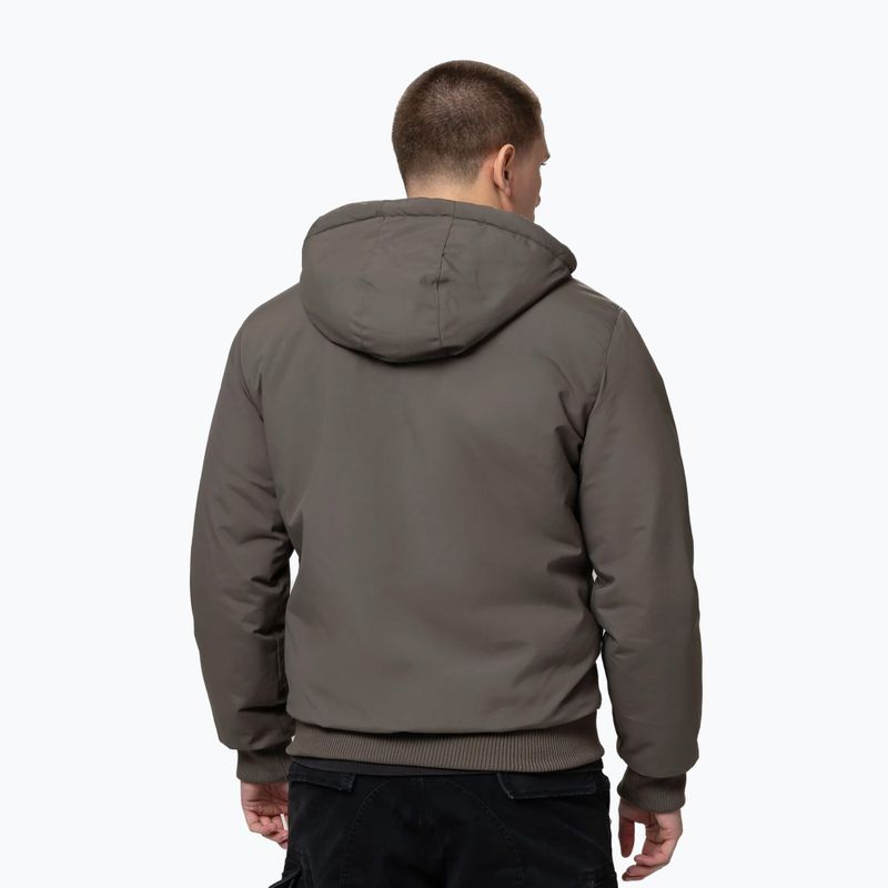 Мъжко зимно яке Pitbull Elkwood 3 Sherpa Hooded taupe 3