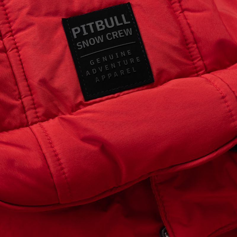 Мъжко зимно яке Pitbull Piedmont Quilted Hooded fluo/red 6
