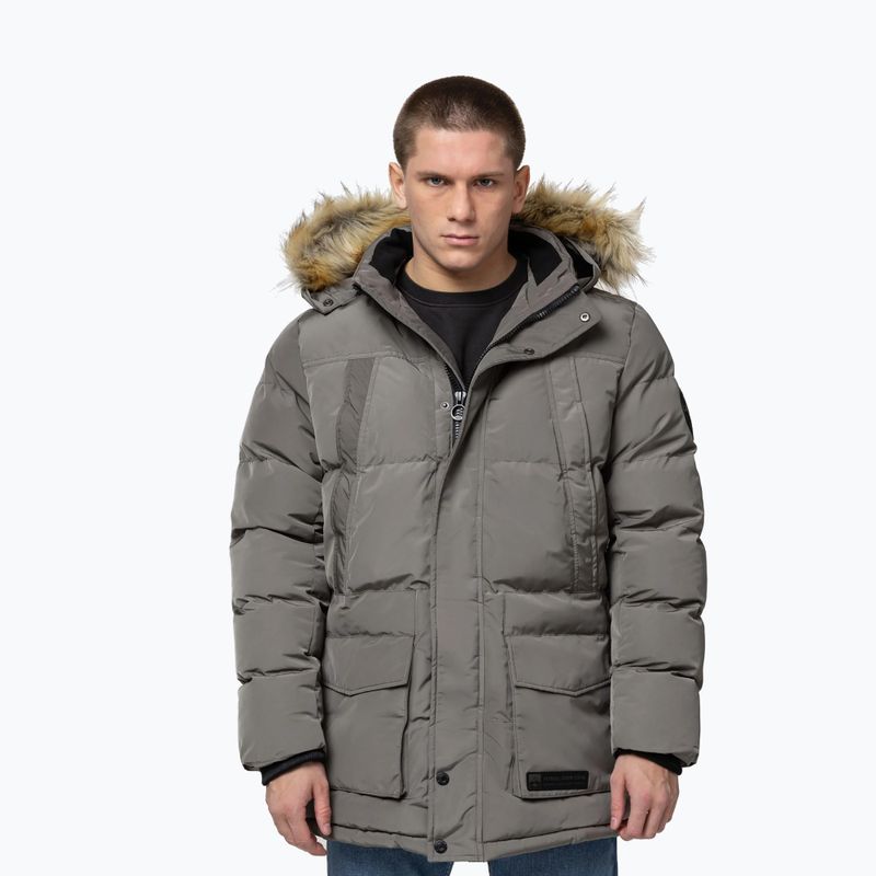 Мъжко зимно яке Pitbull Forest Hooded Parka taupe