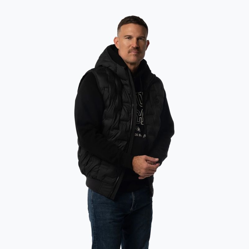 Мъжки елек Pitbull Fisk Quilted Hooded black 4