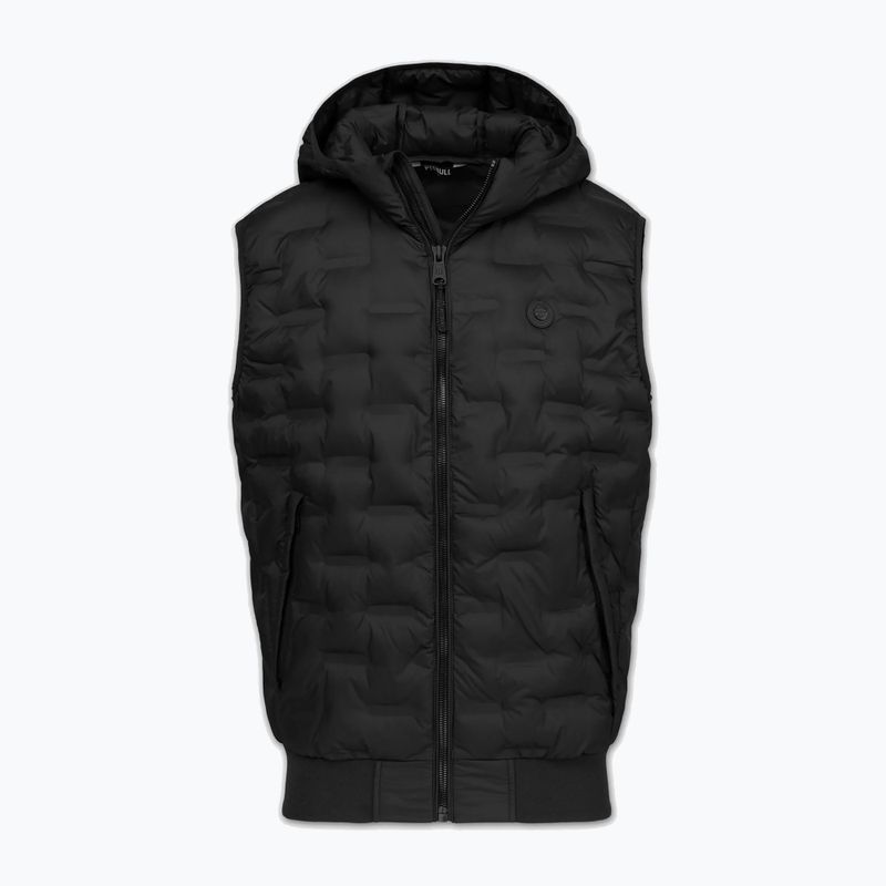 Мъжки елек Pitbull Fisk Quilted Hooded black 5
