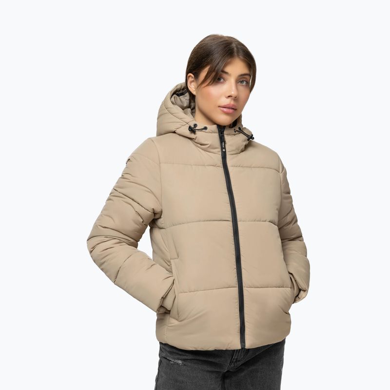 Дамско зимно яке Pitbull Vista Quilted Hooded dark sand 4