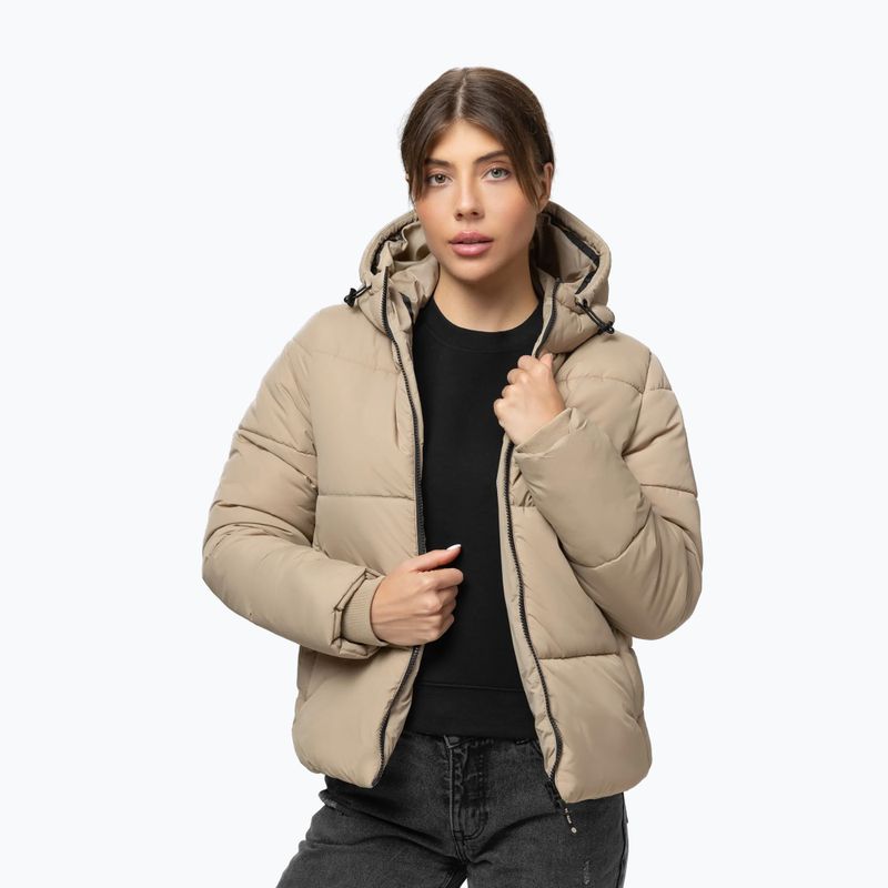 Дамско зимно яке Pitbull Vista Quilted Hooded dark sand 6
