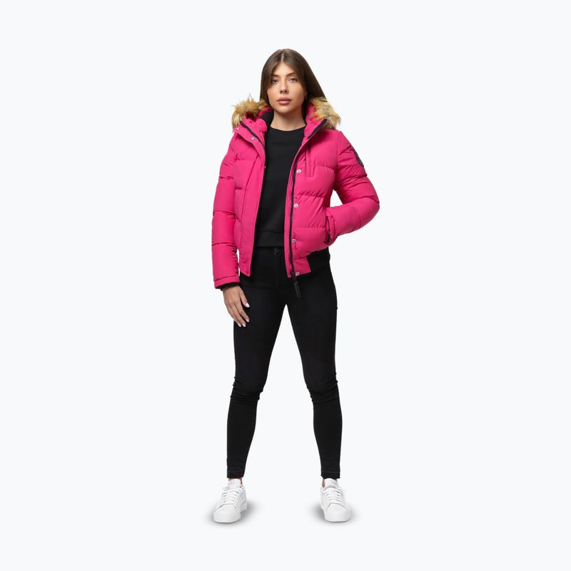 Дамско зимно яке Pitbull Azalea Quilted Hooded raspberry red 2