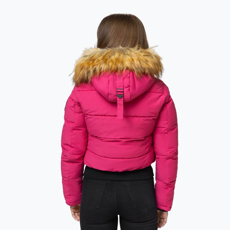 Дамско зимно яке Pitbull Azalea Quilted Hooded raspberry red 3