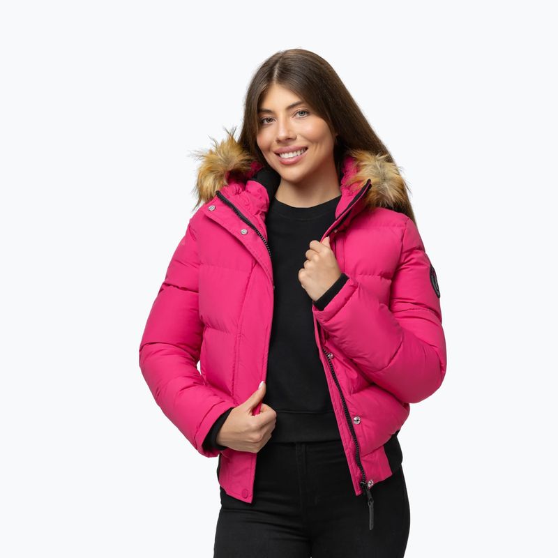 Дамско зимно яке Pitbull Azalea Quilted Hooded raspberry red 5